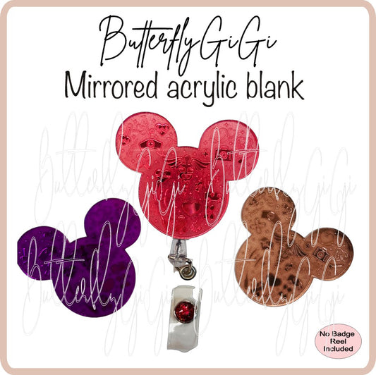 .Attachment Badge Reel Mirror Mouse Ears