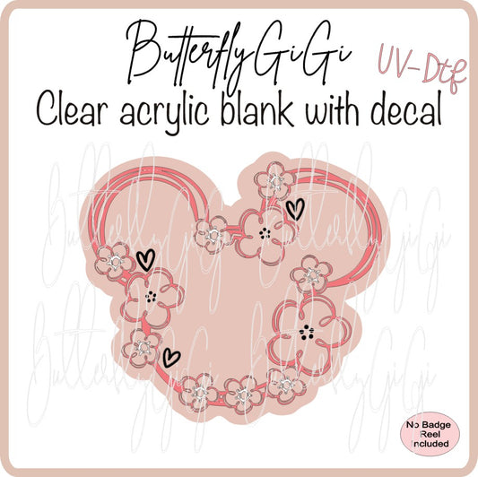 UVDTF Mouse flower Pink
