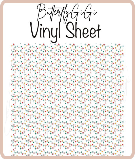 Vinyl Mouse Lights Christmas Sheet