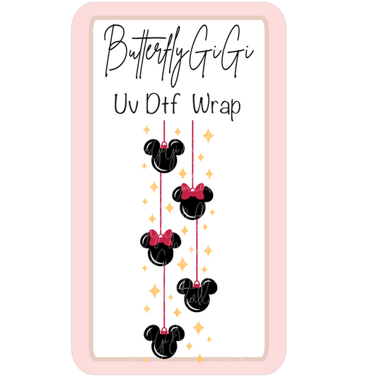 Wrap Mouse Ornaments Hanging Christmas UV DTF