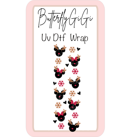 Wrap Mouse Reindeer UV Dtf