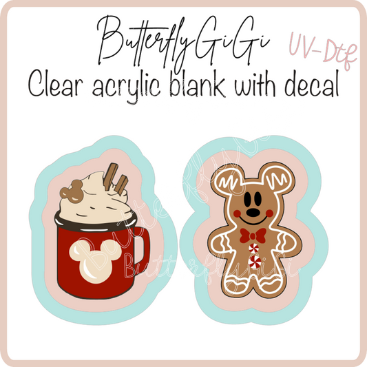 Mouse Christmas Coffee Xray Marker Set UVDTF