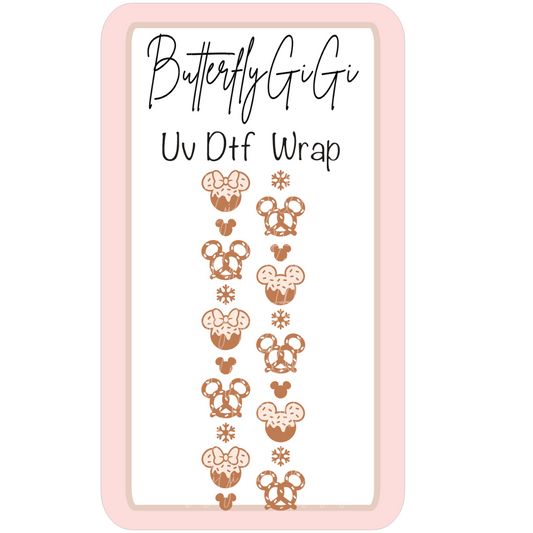 Wrap Mouse Christmas Pretzel UV DTF