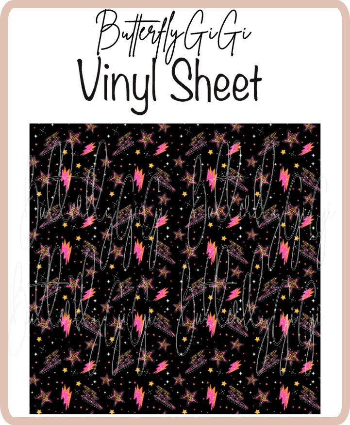 Vinyl Neon Bolt Sheet