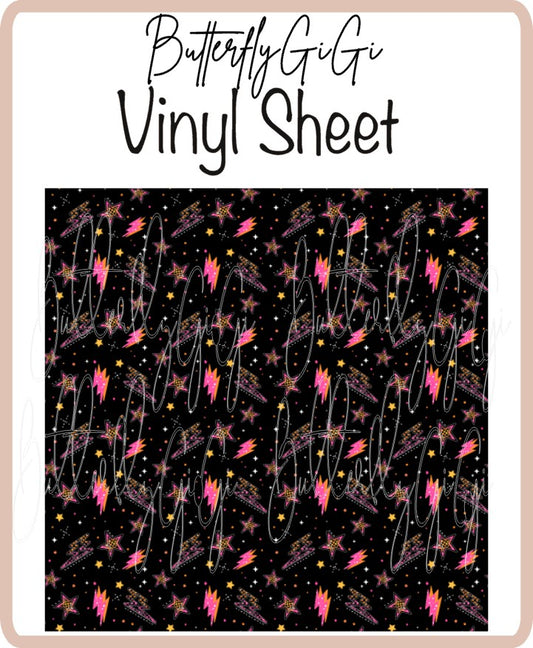 Vinyl Neon Bolt Sheet