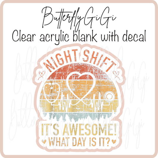Night Shift Awesome Distressed
