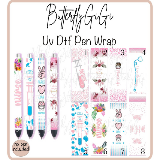 Wrap NURSE Uv Dtf Pen Bookmark