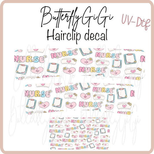 Nurse Hair Clip DECAL