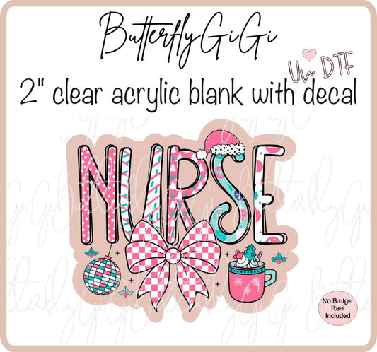 UvDTF Christmas Nurse Pink