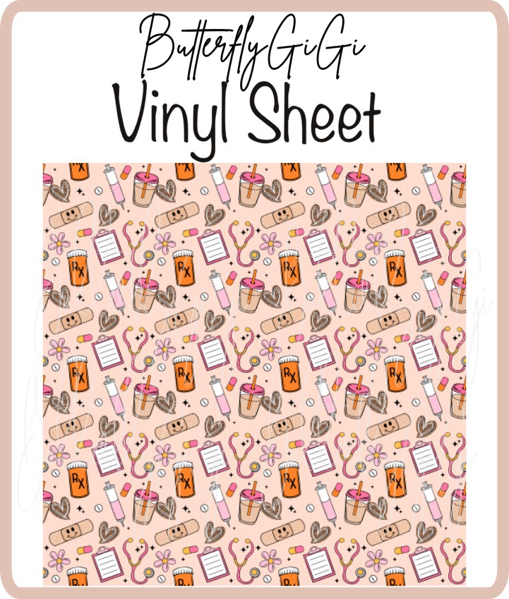 Nurse Things Vinyl Sheet