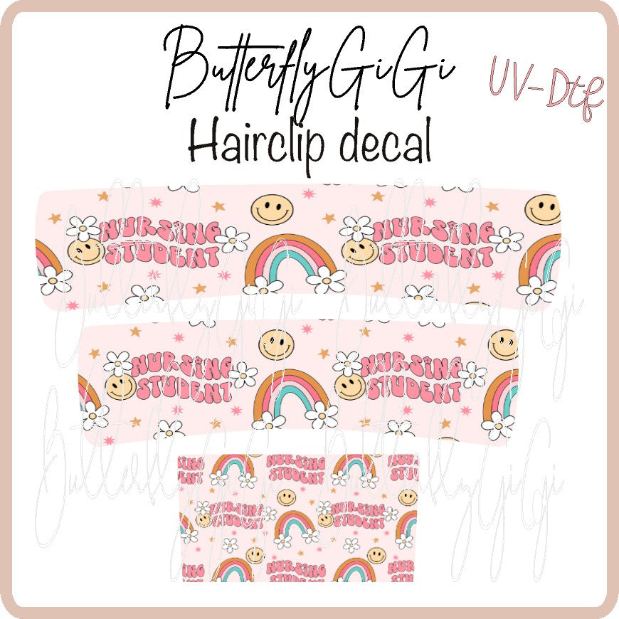 Nursing Student Hair Clip DECAL