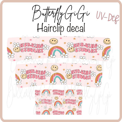 Nursing Student Hair Clip DECAL