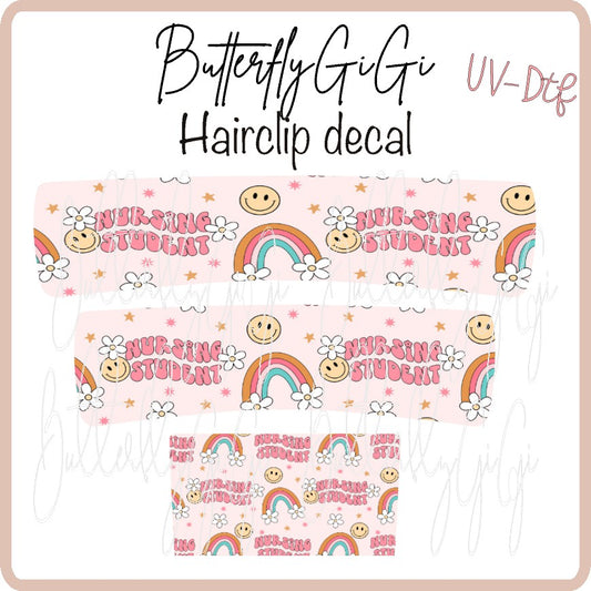 Nursing Student Hair Clip DECAL