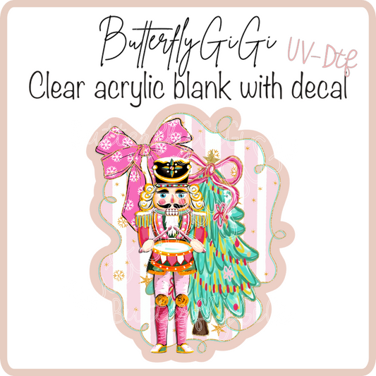Nutcracker Pink Tree Bow UvDtf