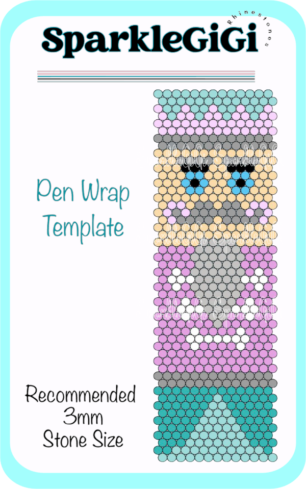 Nutcracker Pink Rhinestone Pen Wrap Template