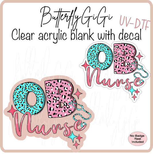 Medical Leopard Print OB Nurse