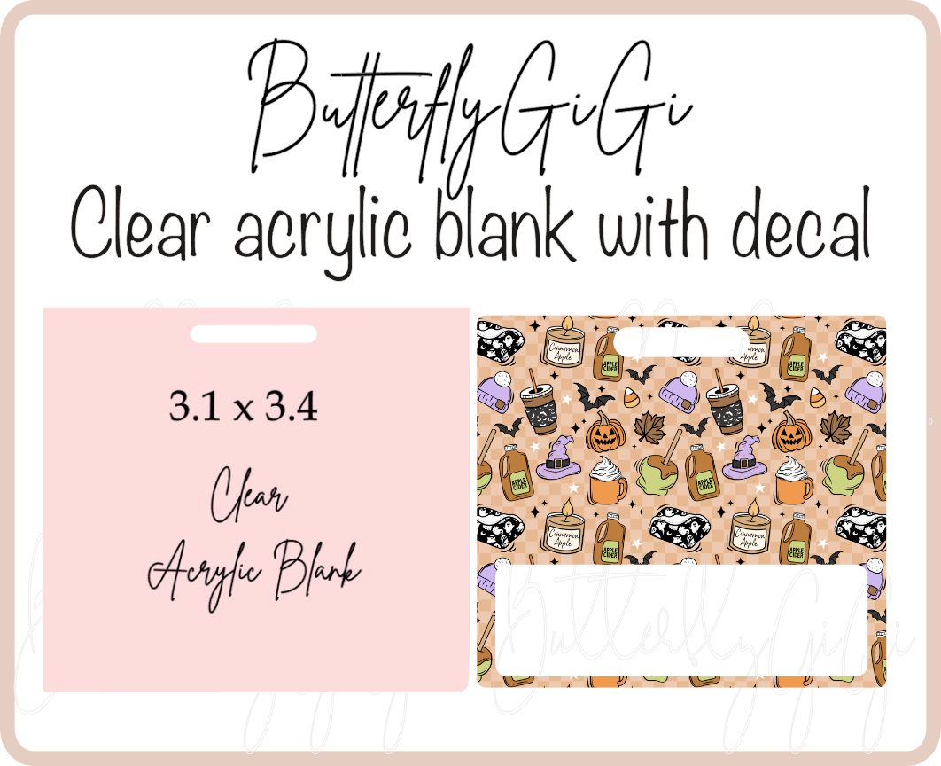 October Badge Buddy Acrylic Blank & Decal