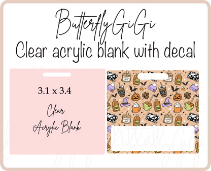 October Badge Buddy Acrylic Blank & Decal