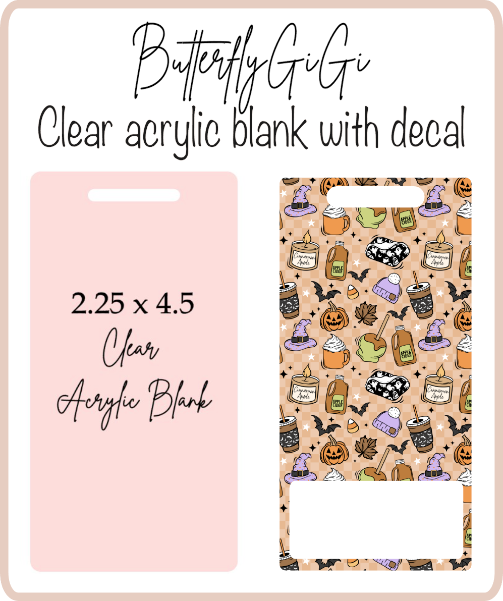 October Badge Buddy Acrylic Blank & Decal