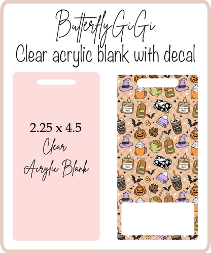 October Badge Buddy Acrylic Blank & Decal
