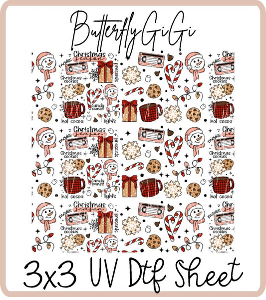 Oldie Christmas Uv Dtf Sheet