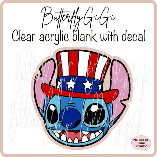 Patriotic Blue Alien