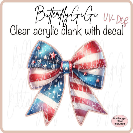 UVDTF Patriotic Bow