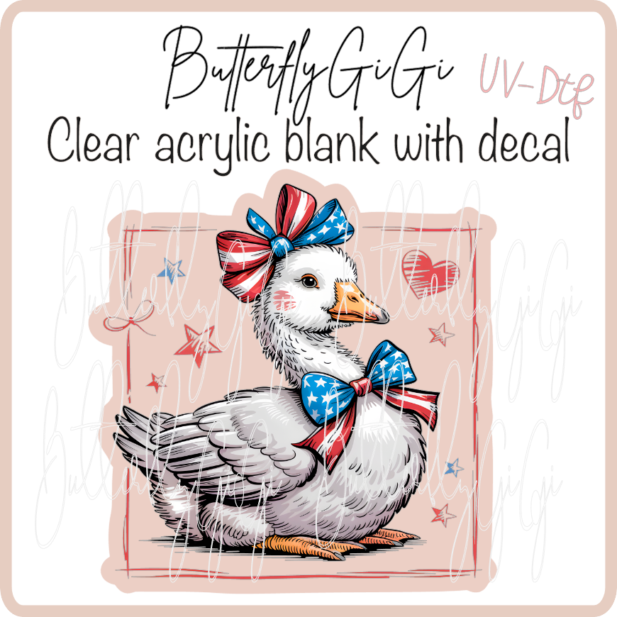 Patriotic Goose UvDTF
