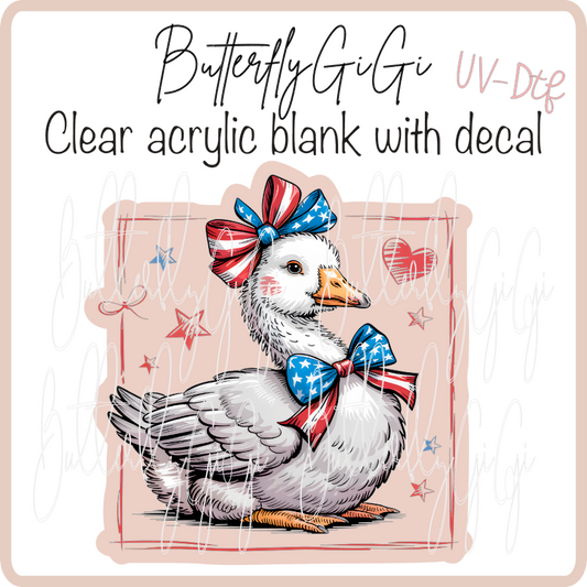 Patriotic Goose UvDTF