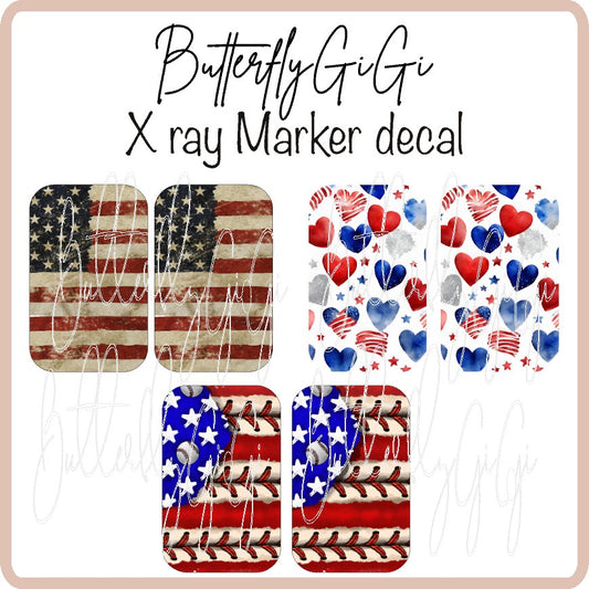 Patriotic Xray Markers Decal