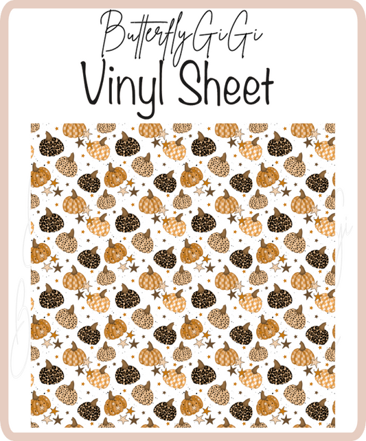 Pattern Pumpkin Vinyl Sheet