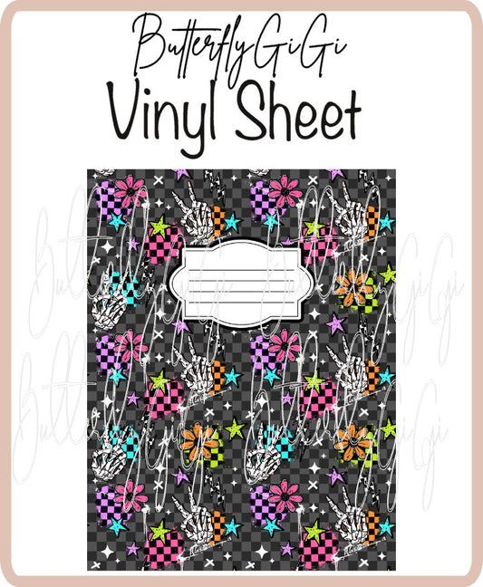 Vinyl Notebook Peace Out  Cover
