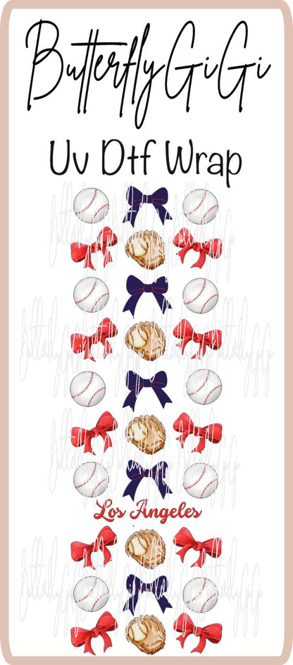 Wrap Los Angeles A Baseball Coquette UV Dtf