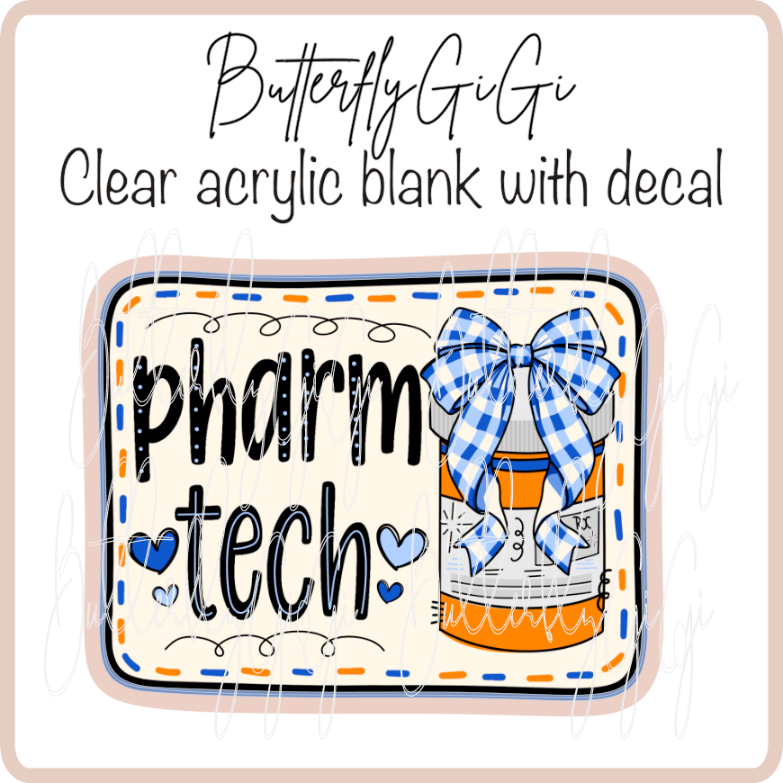 Pharm Tech Gingham Blue