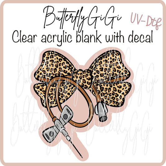 Phleb Leopard Bow UV DTF