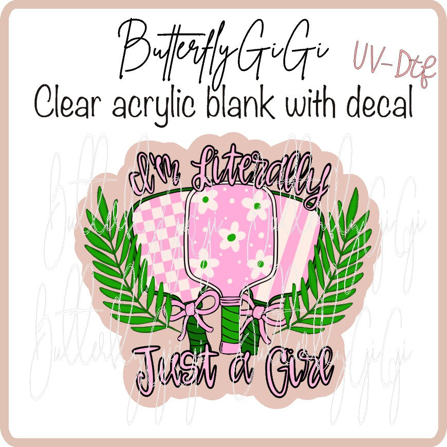 Pickle Ball Girl UvDTF