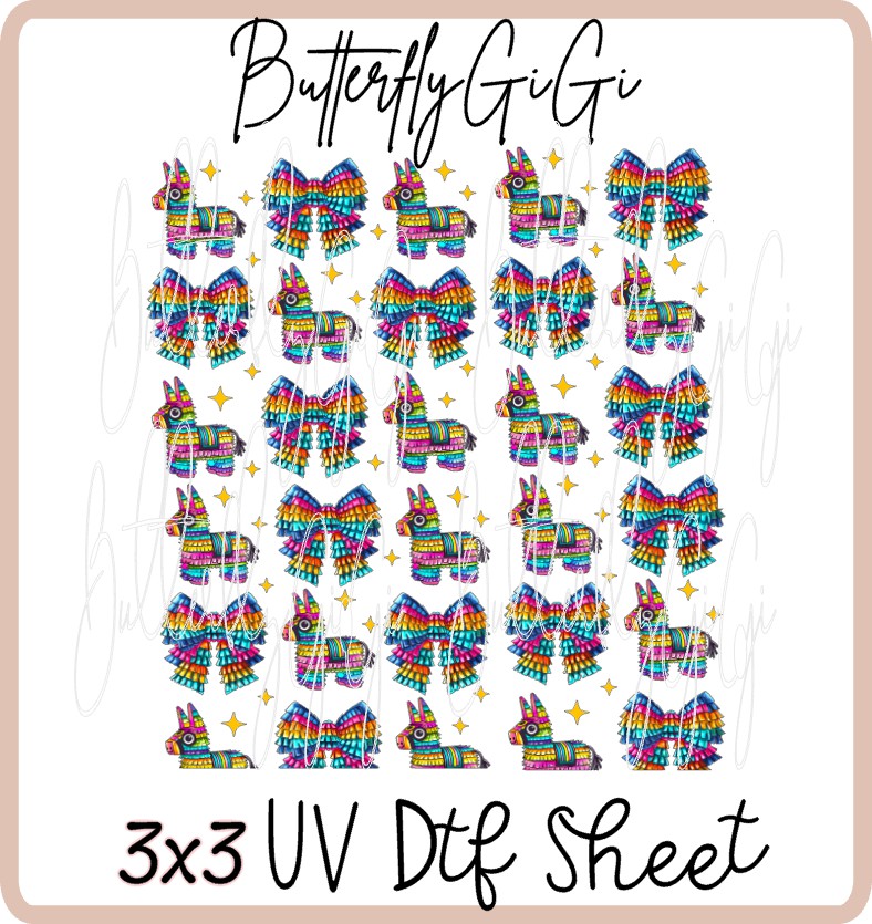 3x3 Piñata Uv Dtf SHEET