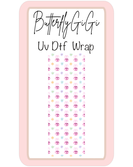 Wrap Pink Bunny Daisy SMALL UvDTF