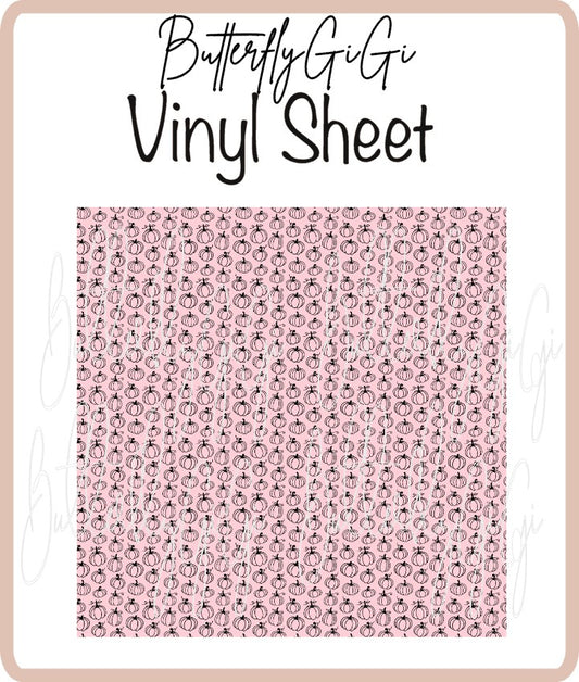 Vinyl Pink Pumpkins Sheet