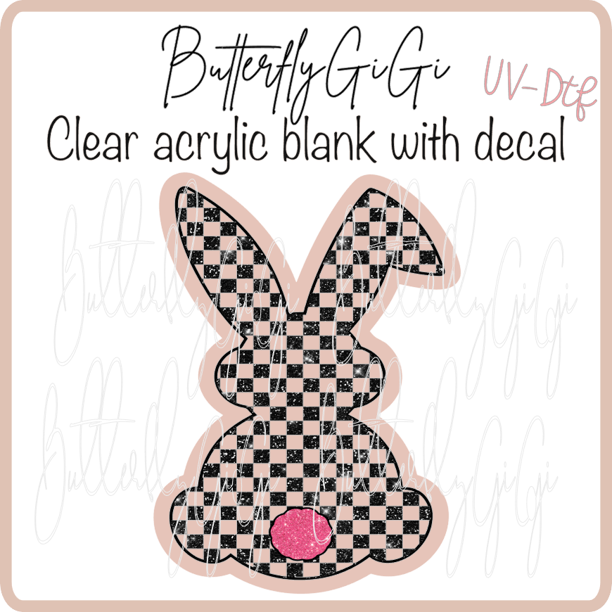 Pink Tail Checkered UvDTF