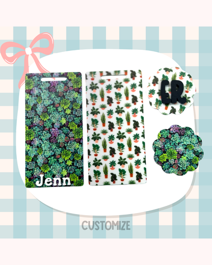Plants Badge Reel Badge Buddy Custom Acrylic Design