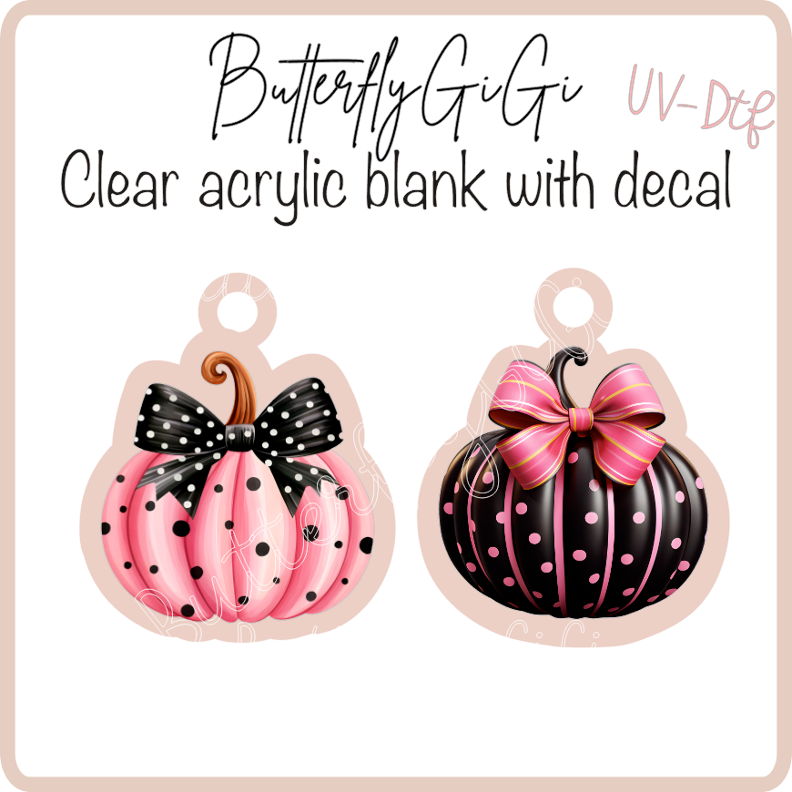 Polka Pumpkin Charms UVDTF