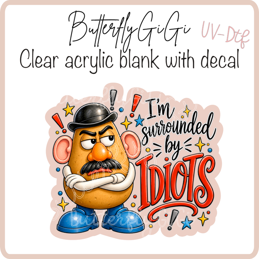 Potato surrounded by UvDTF
