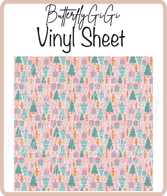 Vinyl Presents Trees Pastel Sheet