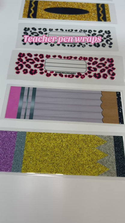 Wrap Teacher Leopard Pencil Uv Dtf