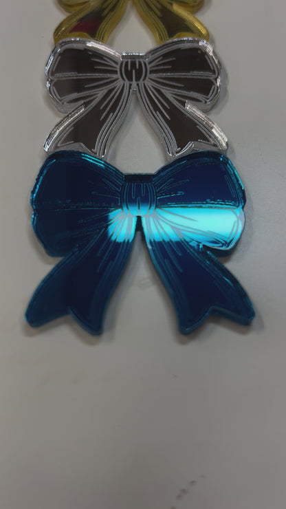 .Attachment Acrylic Badge Reel Mirror Bow