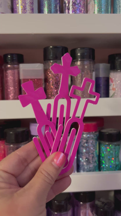 3D Printed Paperclip Cross Variety