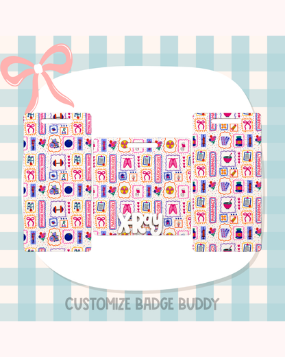 Medical Scallop Badge Buddy Custom Acrylic Design PT RAD PHARM