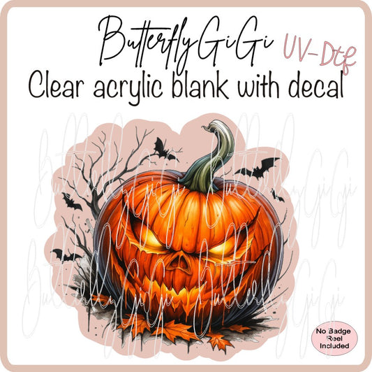 UVDTF Halloween Pumpkin Bat