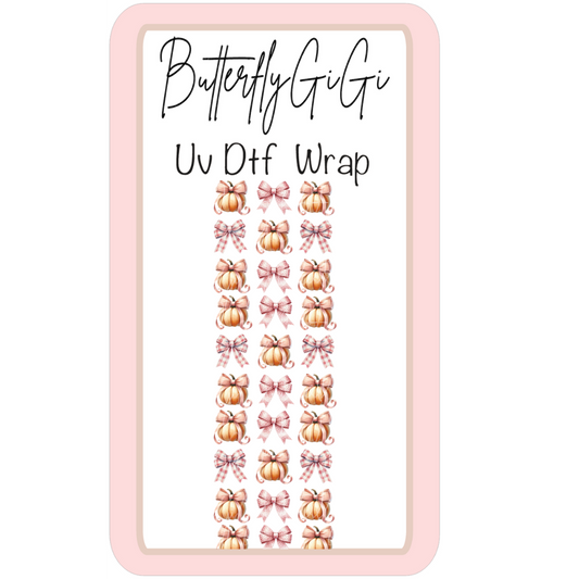 Wrap Pumpkin Coquette UV DTF